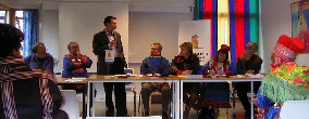 Panelet på seminar om framtida til Samisk høgskole, 28.08.2002